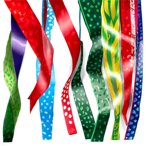 Holiday Party Streamers Png 06282024 PNG image