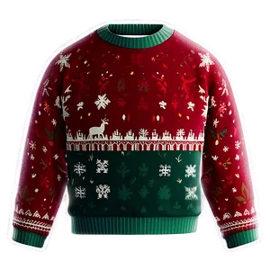 Holiday Red Sweater PNG 9