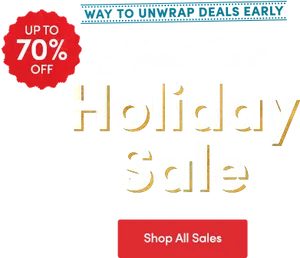 Holiday Sale70 Percent Off Promotion PNG image