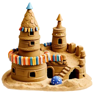 Holiday Sandcastle PNG 06212024