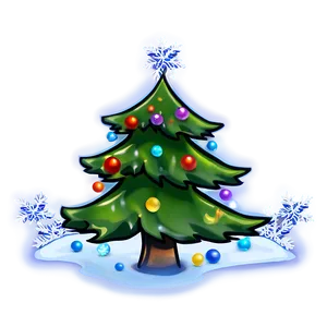 Holiday Season Cartoon Tree Png 18 PNG image