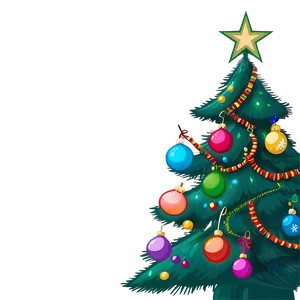 Holiday Season Cartoon Tree Png Rnf72 PNG image