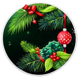 Holiday Theme Circle Sticker Png 06282024 PNG image