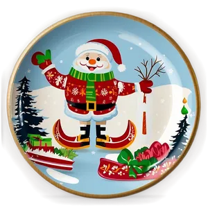 Holiday Theme Plates PNG 06212024