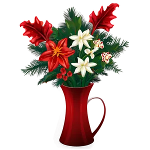 Holiday Themed Flower Vase Png 06122024 PNG image