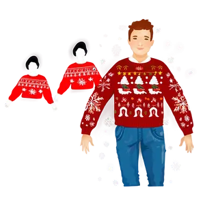 Holiday-themed Ugly Sweater Png 58 PNG image