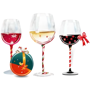 Holiday Wine Glasses Cheer PNG 92 PNG