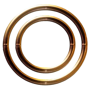 Hollow Gold Circle Frame PNG Xpu96 PNG