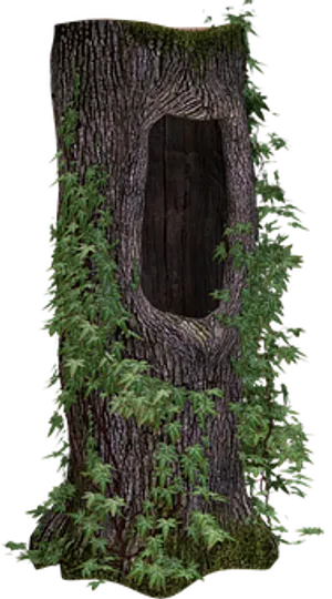 Hollow Treewith Ferns