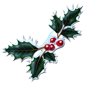 Holly And Snow Png 05252024 PNG image