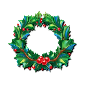 Holly Berry Wreath PNG Ftm36