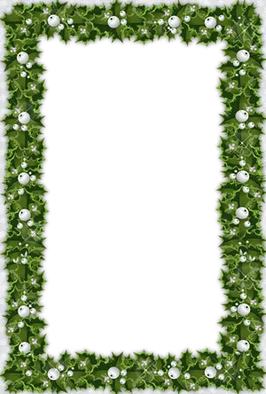 Holly Frame Christmas Decoration PNG image