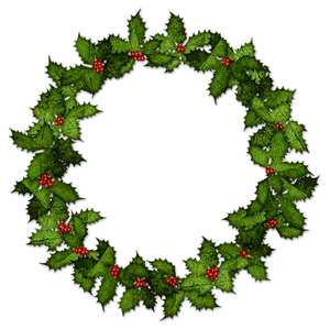 Hollyand Fern Christmas Wreath