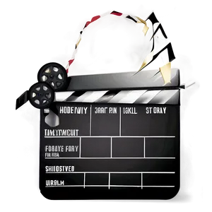 Hollywood Film Slate Design Png 15 PNG image