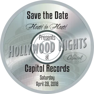Hollywood Nights Event Invitation2018 PNG image