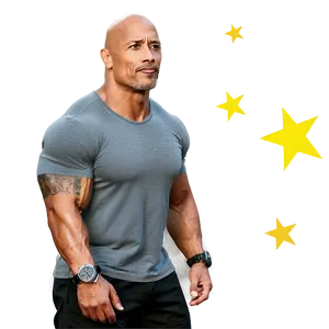 Hollywood Star The Rock PNG 05232024