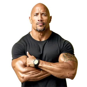 Hollywood Star The Rock PNG Jcw