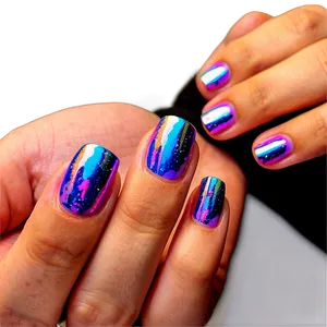 Holographic Acrylic Nails Inspiration Png 06202024 PNG image