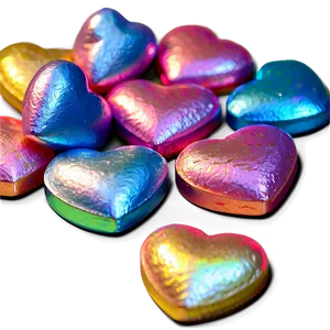 Holographic Candy Hearts PNG Qho