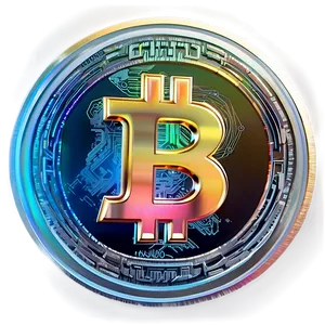 Holographic Crypto Coin Png 82 PNG image