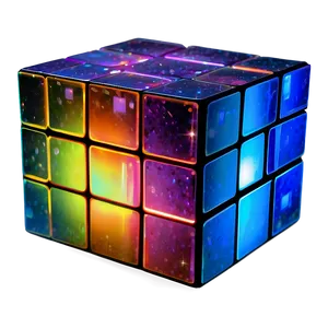 Holographic Cube PNG Oao PNG