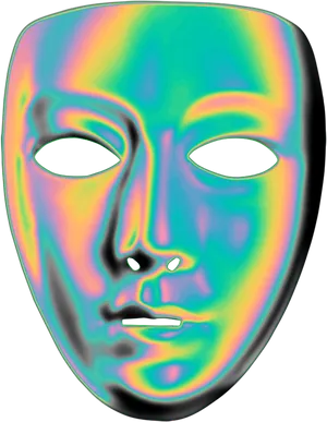 Holographic Mask Art PNG image