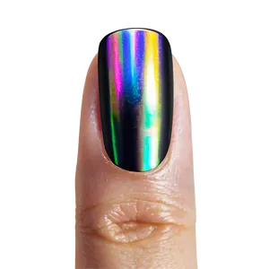 Holographic Single Acrylic Nail Png Ten PNG image