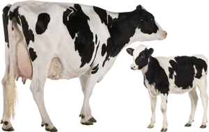 Holstein Cowand Calf PNG image