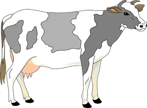 Holstein Friesian Cow Illustration PNG image