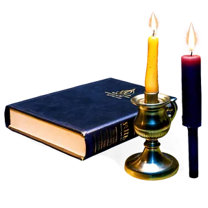 Holy Book And Candle PNG 76