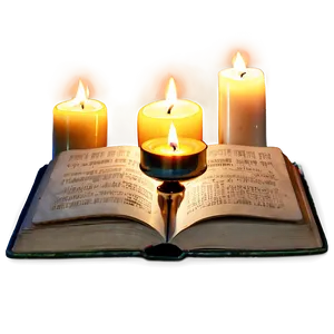 Holy Book And Candle PNG Ddx96
