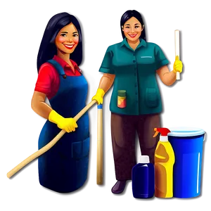 Home Cleaner Woman PNG 06292024