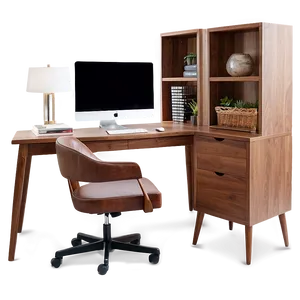 Home Office Furniture Essentials PNG Snl42