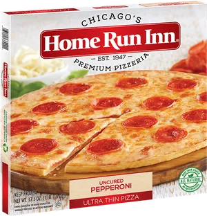 Home Run Inn Uncured Pepperoni Pizza Box PNG image