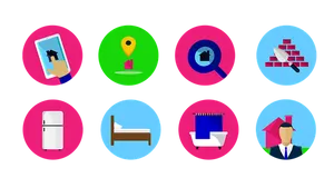 Home Services Icons Set PNG image