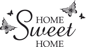 Home Sweet Home Butterfly Graphic PNG image