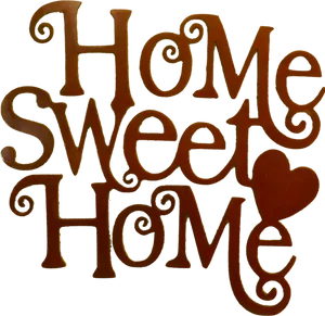 Home Sweet Home Chocolate Design PNG image