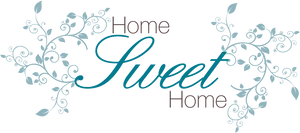 Home Sweet Home Floral Design PNG image