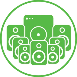 Home Theater Speaker System Icon PNG