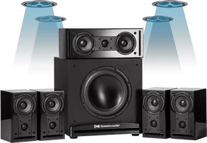 Home Theater Surround Sound System PNG image