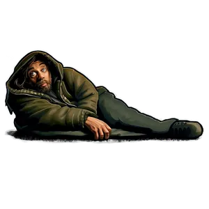 Homeless At Night PNG Prh17