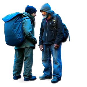 Homeless Man And Woman PNG 83