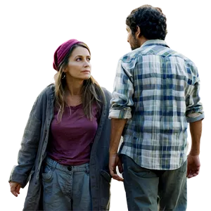 Homeless Man And Woman PNG Fnl22