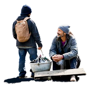 Homeless Man And Woman PNG Uyp