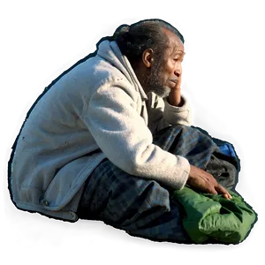 Homeless Man At Night PNG Uoy49