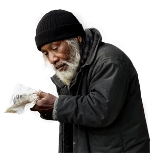 Homeless Man Black And White Png Sge22 PNG image