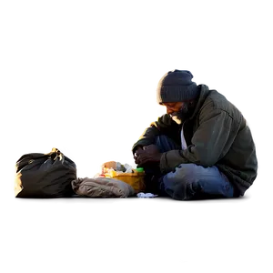 Homeless Man In City Png 06132024 PNG image