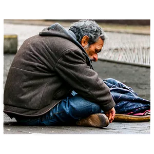 Homeless Man In City Png 06132024 PNG image