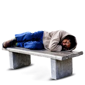 Homeless Man In Park PNG Edp8 PNG