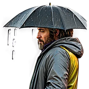 Homeless Man In Rain Png 8 PNG image